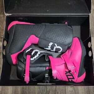 Fox Racing Women's Comp Boot SIZE 7 (Black/Pink) 27690-285-7 Open Box